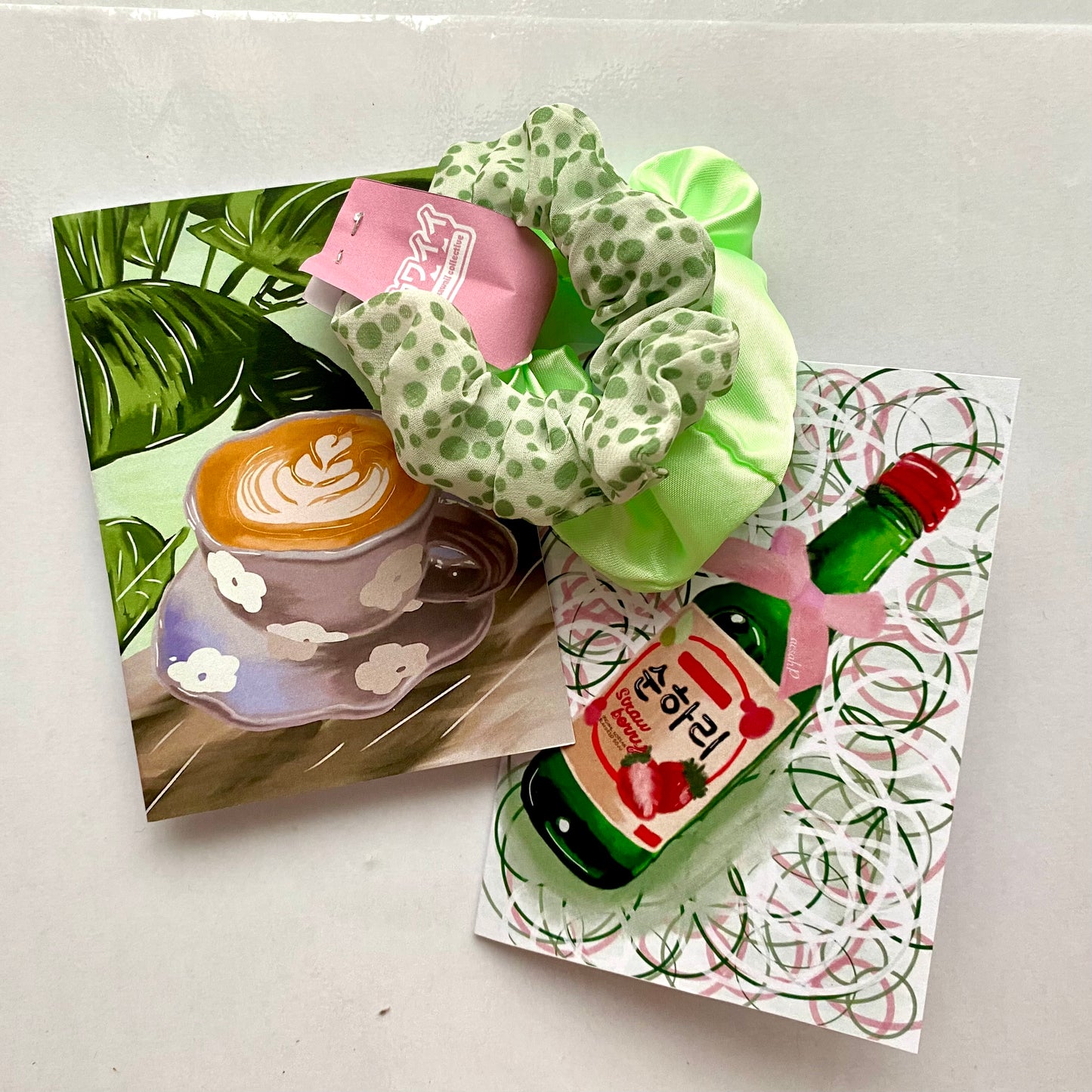 Green Assorted Scrunchie Pack