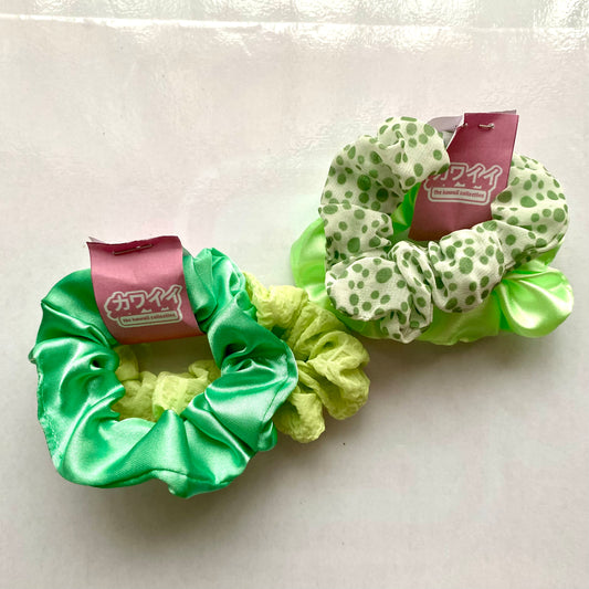 Green Assorted Scrunchie Pack
