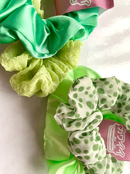 Green Assorted Scrunchie Pack