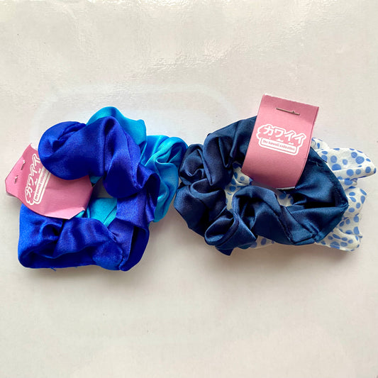 Blue Assorted Scrunchie Pack
