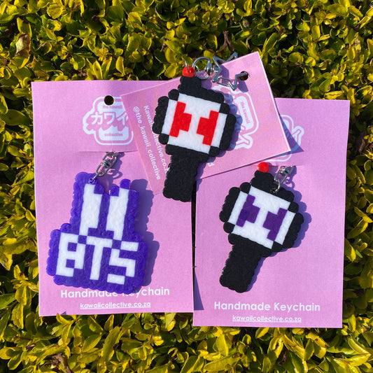 BTS - Pixel Keychain