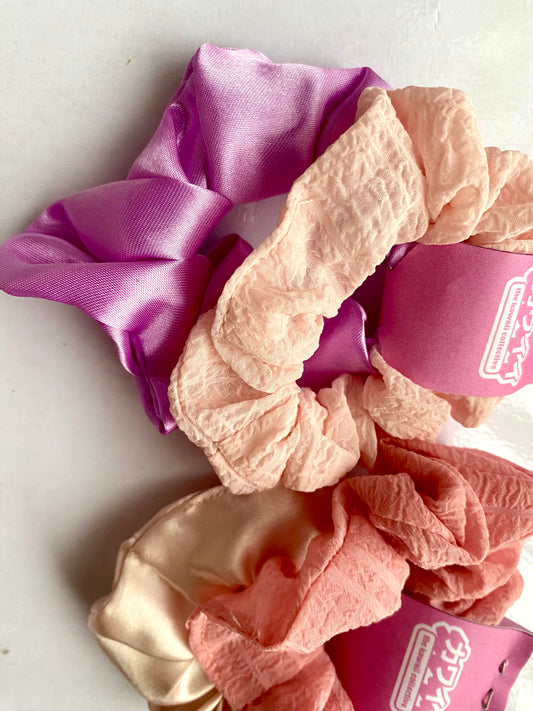 Pink Assorted Scrunchie Pack